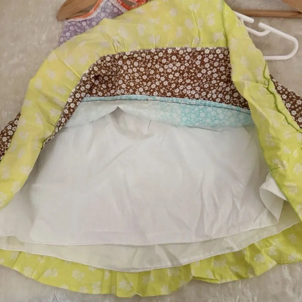 Children’s Place Sundress Girls 5/6 Colorful Patchwork Halter Tiered Boho Cute - Picture 6 of 9